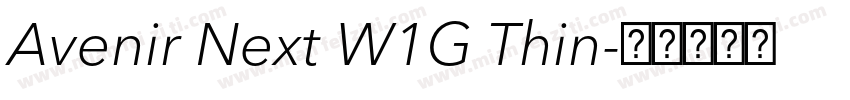 Avenir Next W1G Thin字体转换